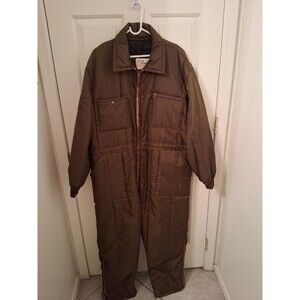 Vintage Walls Blizzard-Pruf  Brown Snow Snowmobile Coverall Suit 56" Chest Read!